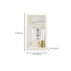 Minimalist Wood Wardrobe Armoire With Soft-Close Doors And Rod Dimensions