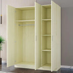Minimalist Wood Wardrobe Armoire with Soft-Close Storage