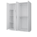 Minimalist Wood Wardrobe Armoire with Soft-Close Storage