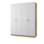 Minimalist Wood Wardrobe Armoire with Soft-Close Storage