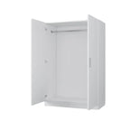 Minimalist Wood Wardrobe Armoire with Soft-Close Storage