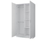 Minimalist Wood Wardrobe Armoire with Soft-Close Storage