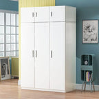 Minimalist Wood Wardrobe Armoire with Soft-Close Storage