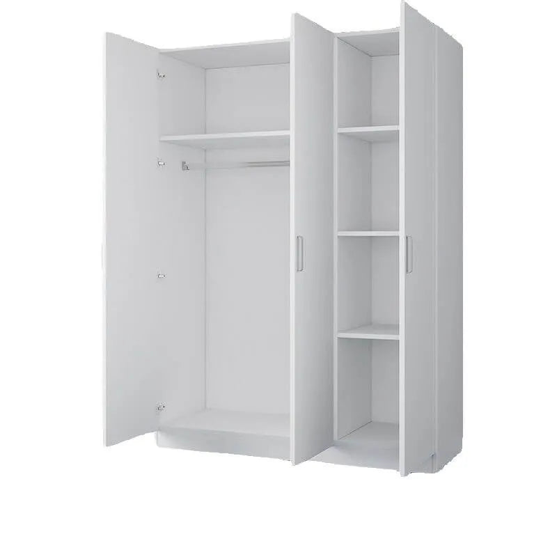 Minimalist Wood Wardrobe Armoire with Soft-Close Storage