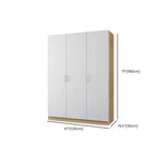 Minimalist Wood Wardrobe Armoire with Soft-Close Storage Dimensions