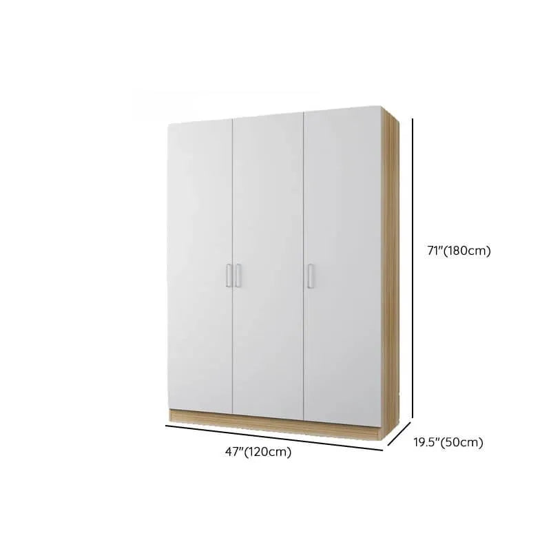 Minimalist Wood Wardrobe Armoire with Soft-Close Storage Dimensions