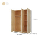 Minimalist Wood Wardrobe Armoire with Soft-Close Storage Dimensions