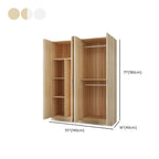 Minimalist Wood Wardrobe Armoire with Soft-Close Storage Dimensions