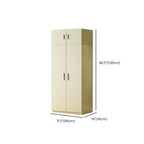 Minimalist Wood Wardrobe Armoire with Soft-Close Storage Dimensions