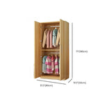 Minimalist Wood Wardrobe Armoire with Soft-Close Storage Dimensions