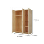 Minimalist Wood Wardrobe Armoire with Soft-Close Storage Dimensions