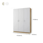 Minimalist Wood Wardrobe Armoire with Soft-Close Storage Dimensions