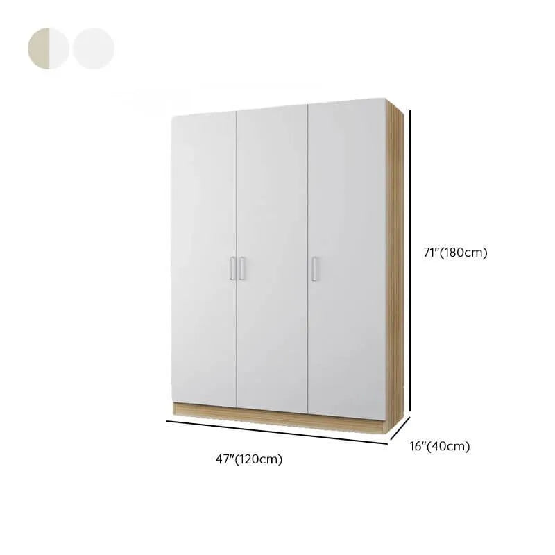 Minimalist Wood Wardrobe Armoire with Soft-Close Storage Dimensions
