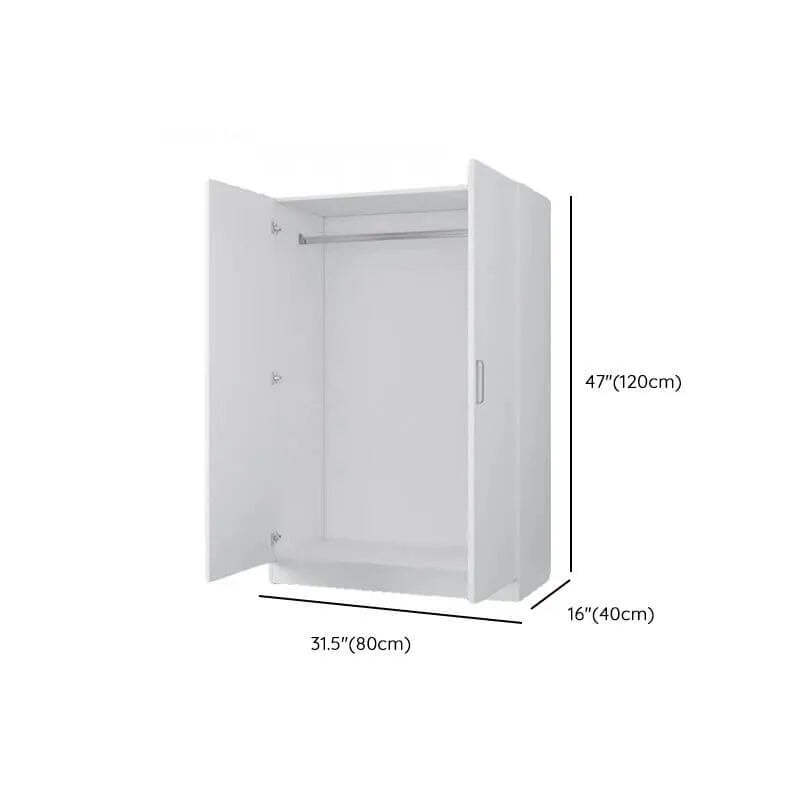 Minimalist Wood Wardrobe Armoire with Soft-Close Storage Dimensions