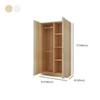 Minimalist Wood Wardrobe Armoire with Soft-Close Storage Dimensions