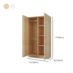 Minimalist Wood Wardrobe Armoire with Soft-Close Storage Dimensions