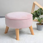 Mint Green and Pink Upholstered Club Ottoman for Kids' Playroom