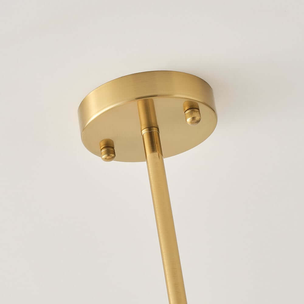 Modern 3-Light Bubble Chandelier in Frosted Pink Glass and Matte Antique Gold