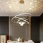 Modern 3-Tier Gold LED Chandelier with Remote Control and Dimmable Feature Main Product Image