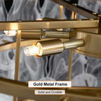 Modern 6-Light Tiered Cloud Glass Chandelier with Adjustable Height