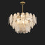 Modern 6-Light Tiered Cloud Glass Chandelier with Adjustable Height Main Product Image
