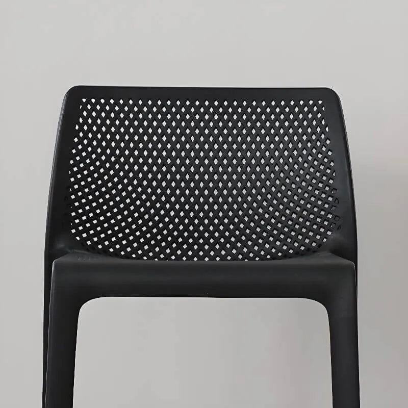 Modern Acrylic Bar Stools with Back and Footrest – Fixed Height