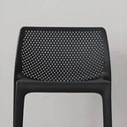 Modern Acrylic Bar Stools with Back and Footrest – Fixed Height