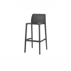Modern Acrylic Bar Stools with Back and Footrest – Fixed Height