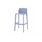 Modern Acrylic Bar Stools with Back and Footrest – Fixed Height