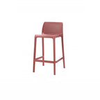 Modern Acrylic Bar Stools with Back and Footrest – Fixed Height