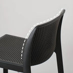 Modern Acrylic Bar Stools with Back and Footrest – Fixed Height