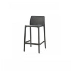 Modern Acrylic Bar Stools with Back and Footrest – Fixed Height