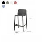 Modern Acrylic Bar Stools with Back and Footrest – Fixed Height Dimensions