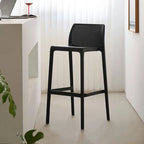 Modern Acrylic Bar Stools with Back and Footrest – Fixed Height Main Product Image