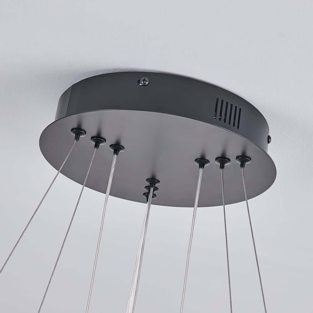 Modern Aluminum 5-Light Pendant Ceiling Light with Wagon Wheel Design