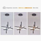 Modern Aluminum 5-Light Pendant Ceiling Light with Wagon Wheel Design