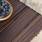 Modern Aluminum Foldable Outdoor Table with Wood-Grain Top