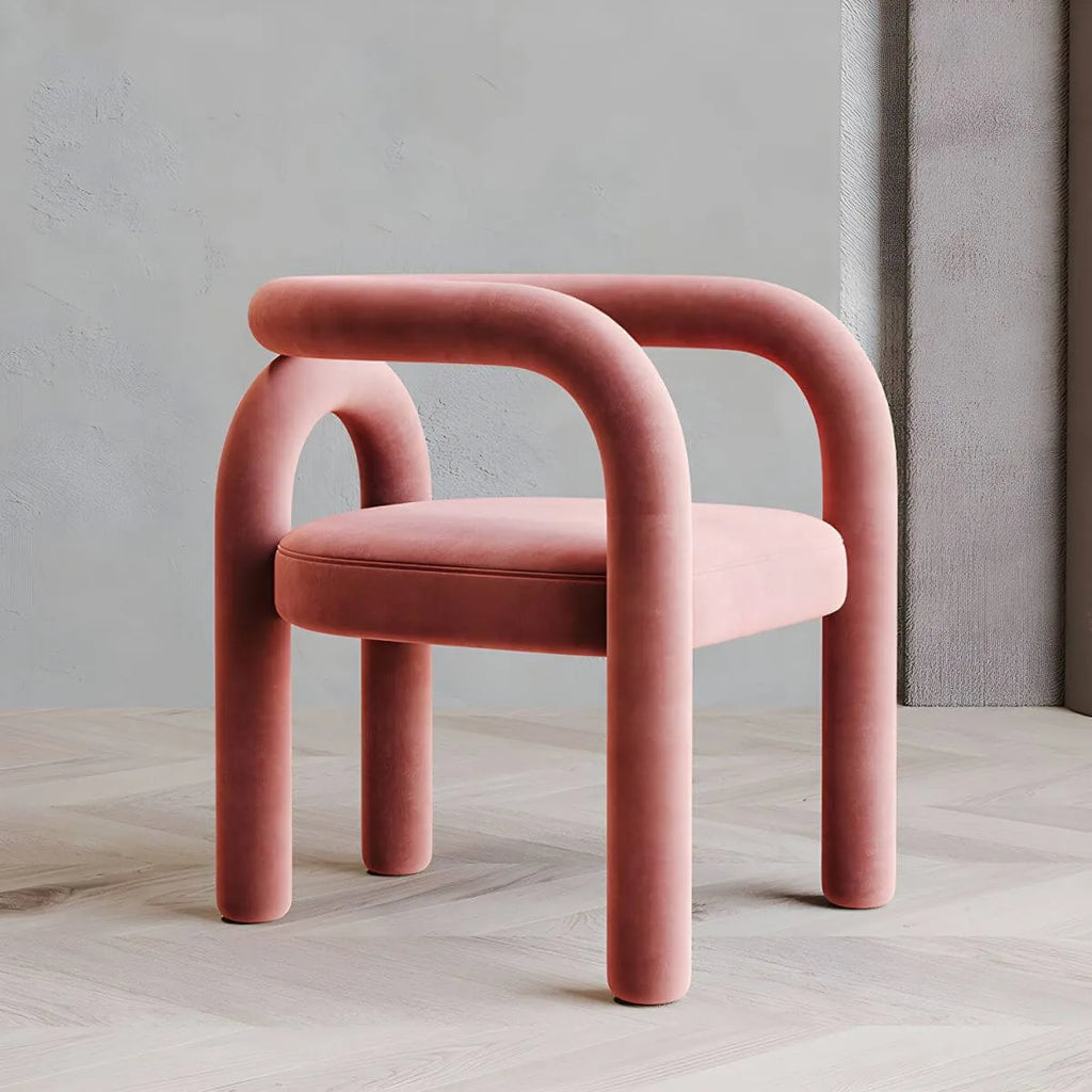 Modern Armless Open-Back Fabric Dining Chairs – Microfiber Upholstery
