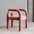 Modern Armless Open-Back Fabric Dining Chairs – Microfiber Upholstery
