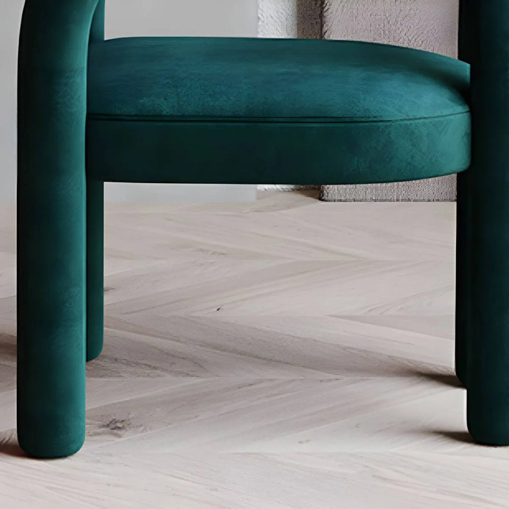 Modern Armless Open-Back Fabric Dining Chairs – Microfiber Upholstery