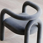 Modern Armless Open-Back Fabric Dining Chairs – Microfiber Upholstery