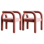 Modern Armless Open-Back Fabric Dining Chairs – Microfiber Upholstery