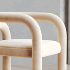 Modern Armless Open-Back Fabric Dining Chairs – Microfiber Upholstery