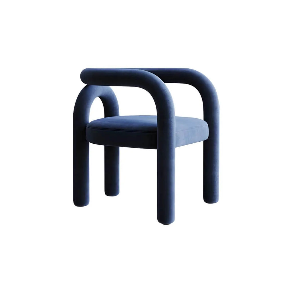 Modern Armless Open-Back Fabric Dining Chairs – Microfiber Upholstery
