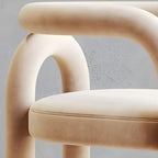 Modern Armless Open-Back Fabric Dining Chairs – Microfiber Upholstery