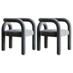 Modern Armless Open-Back Fabric Dining Chairs – Microfiber Upholstery