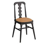 Modern Armless Side Chair with Slatted Back in Linen or Velvet