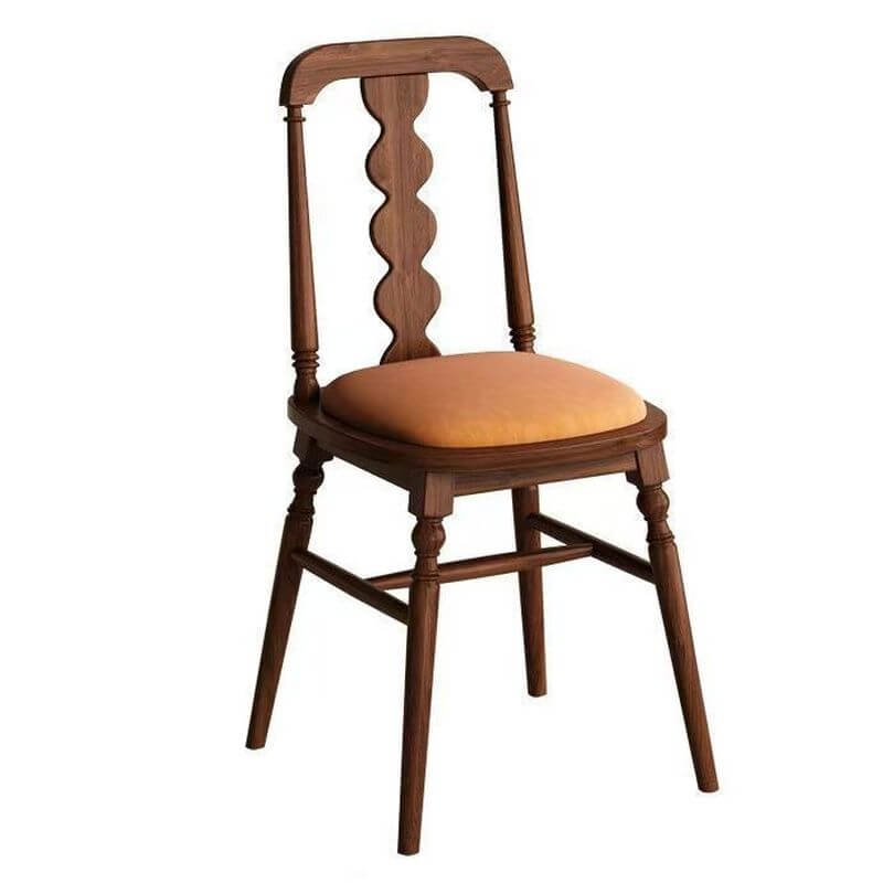 Modern Armless Side Chair with Slatted Back in Linen or Velvet