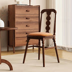 Modern Armless Side Chair with Slatted Back in Linen or Velvet