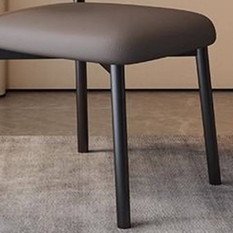 Modern Faux Leather Side Chair with Metal Legs Secondary image